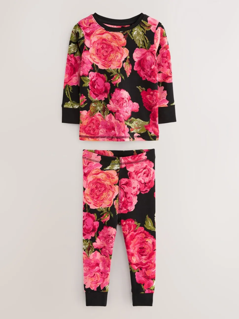 Roze/zwart - Verpakking van 3 knusse pyjama's (9 mnd-16 jr)