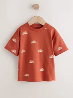Rust Red Sun - Short Sleeve All-Over Print T-Shirt (3 Month-7 Years) (3mths-7yrs)