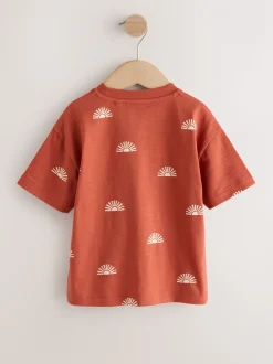 Rust Red Sun - Short Sleeve All-Over Print T-Shirt (3 Month-7 Years) (3mths-7yrs)