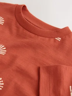 Rust Red Sun - Short Sleeve All-Over Print T-Shirt (3 Month-7 Years) (3mths-7yrs)
