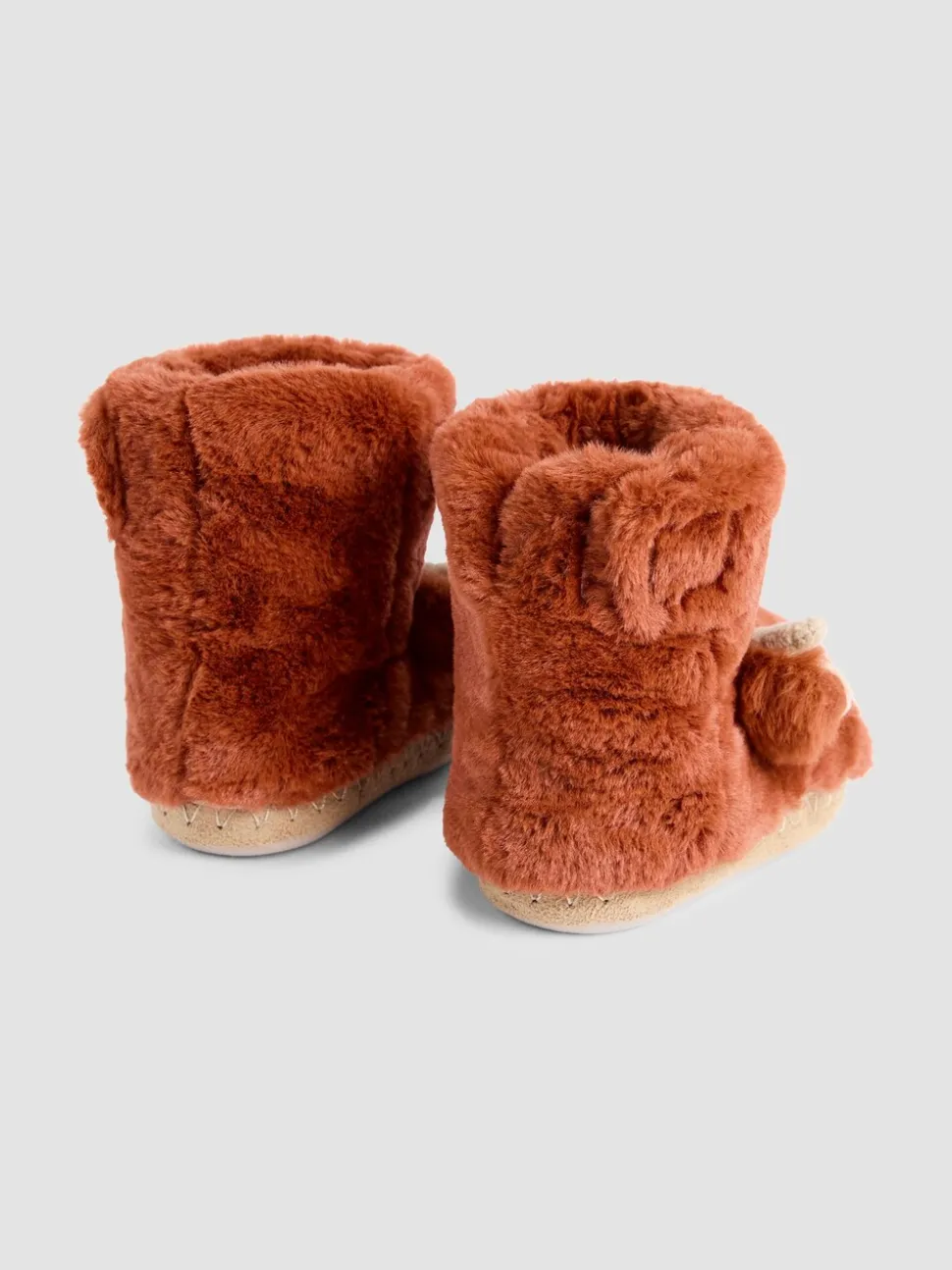 Rust Schotse Hooglander - JoJo Maman Bébé Plush Slipper Boots