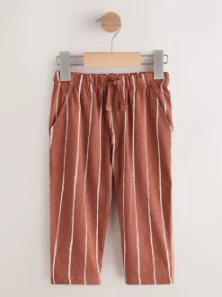 Rust Stripe Tan Brown And Grey - Stripe Joggers 3 Pack (3mths-7yrs)