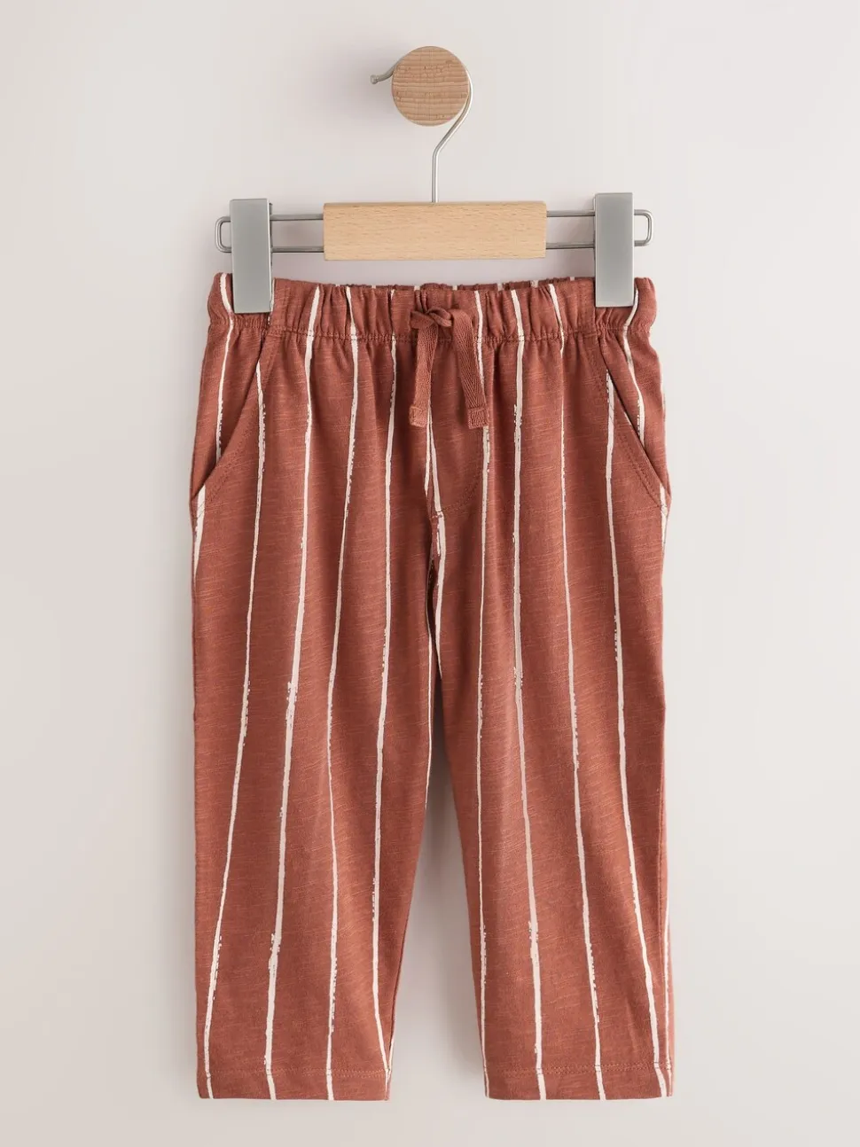 Rust Stripe Tan Brown And Grey - Stripe Joggers 3 Pack (3mths-7yrs)