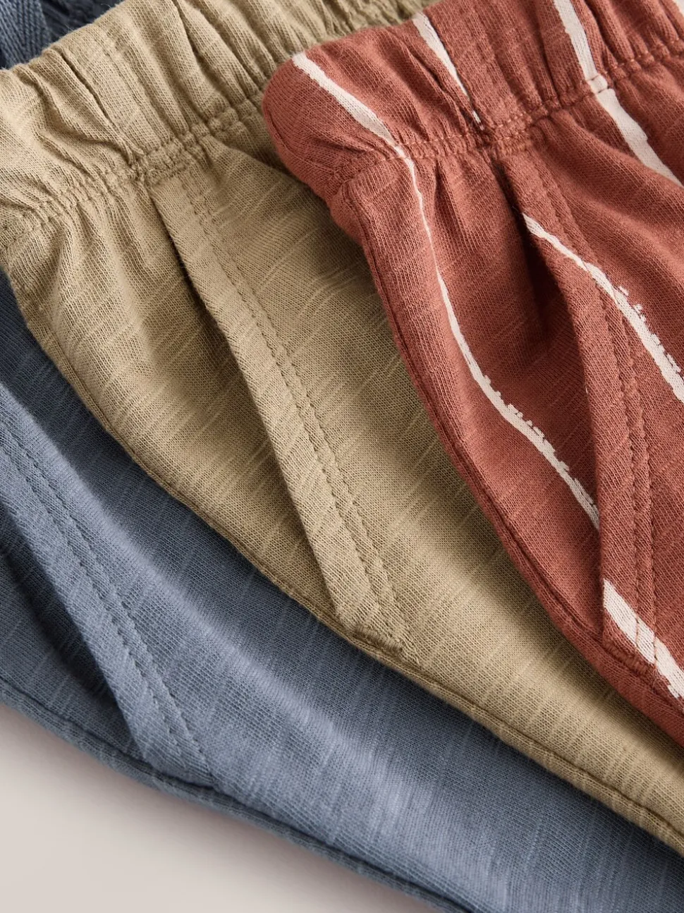 Rust Stripe Tan Brown And Grey - Stripe Joggers 3 Pack (3mths-7yrs)