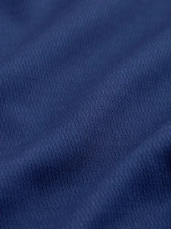 Saffierblauw - Normale Pasvorm - Onderhoudsvriendelijk, getextureerd, slim fit overhemd met enkele manchet