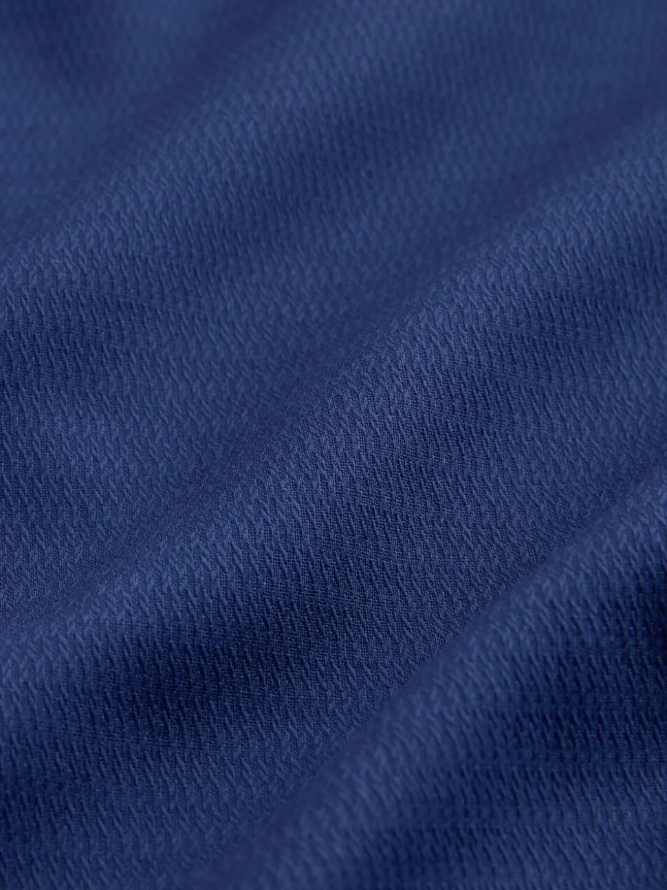 Saffierblauw - Normale Pasvorm - Onderhoudsvriendelijk, getextureerd, slim fit overhemd met enkele manchet