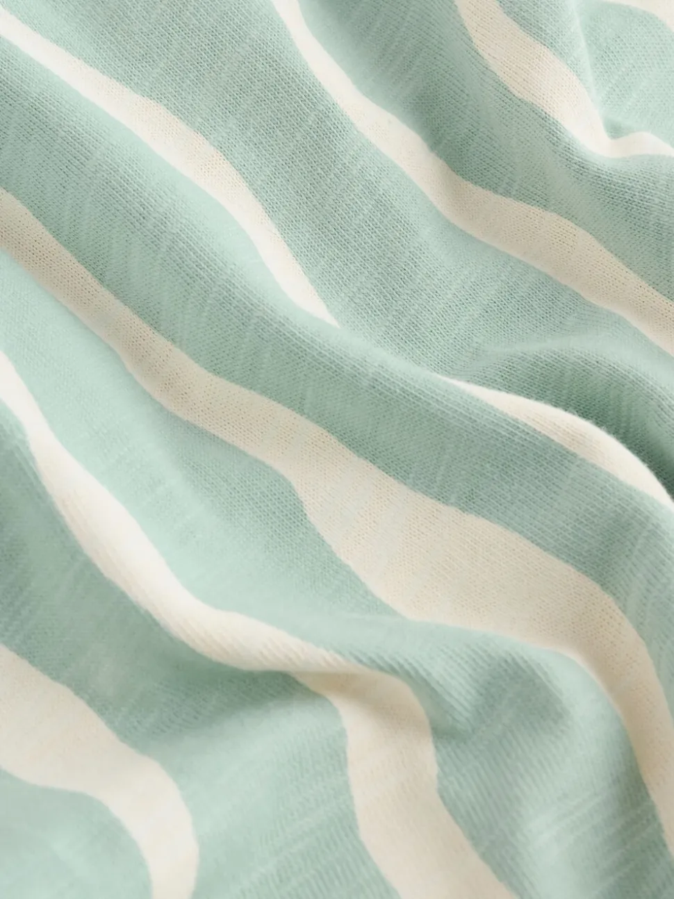Saliegroen gestreept - Baby Long Leg Jersey Romper (0mths-3yrs)