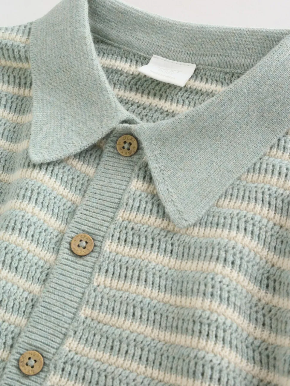 Saliegroen gestreept - Knitted Top and Shorts Baby Set (0mths-2yrs)