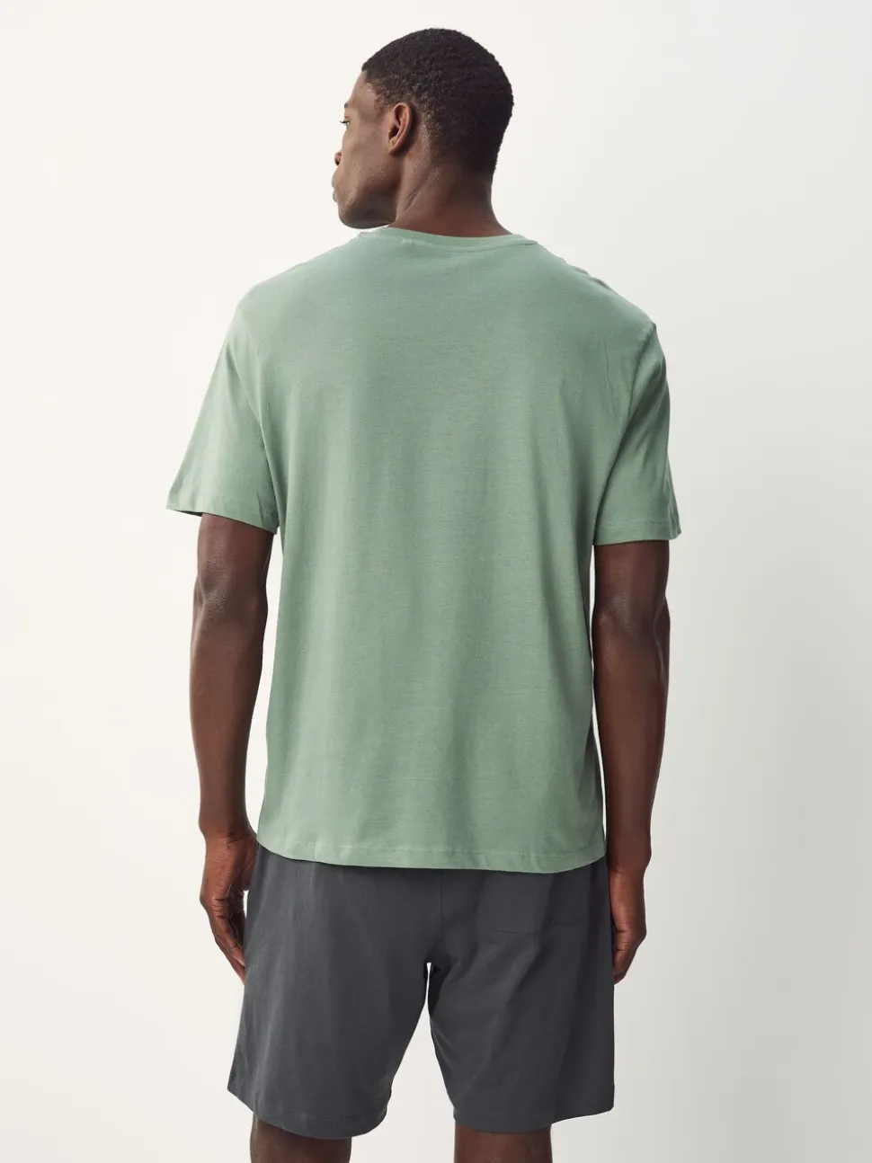 Saliegroen/leisteengrijs - Korte jersey pyjama's verpakking van 2