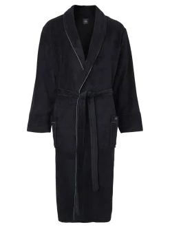 Savile Row Company - Fleece badjas met biezen