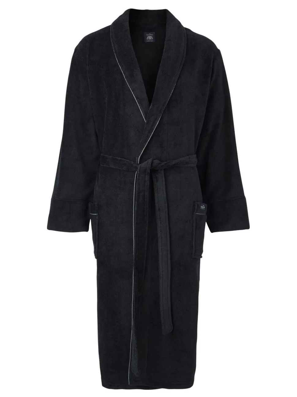 Savile Row Company - Fleece badjas met biezen