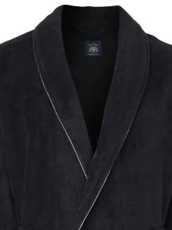 Savile Row Company - Fleece badjas met biezen