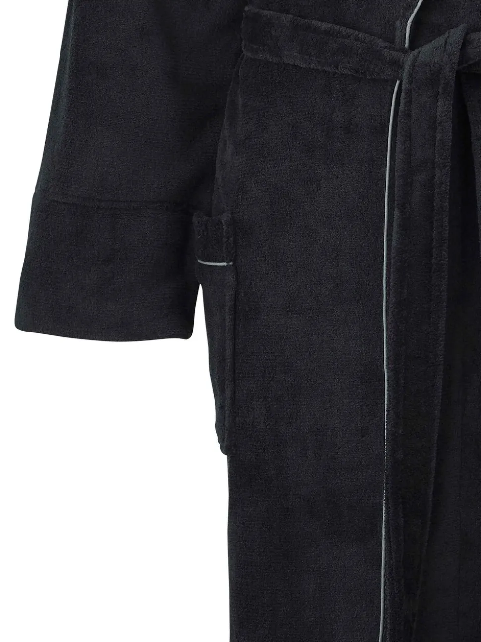 Savile Row Company - Fleece badjas met biezen