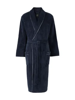 Savile Row Company - Fleece badjas met biezen