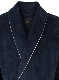 Savile Row Company - Fleece badjas met biezen