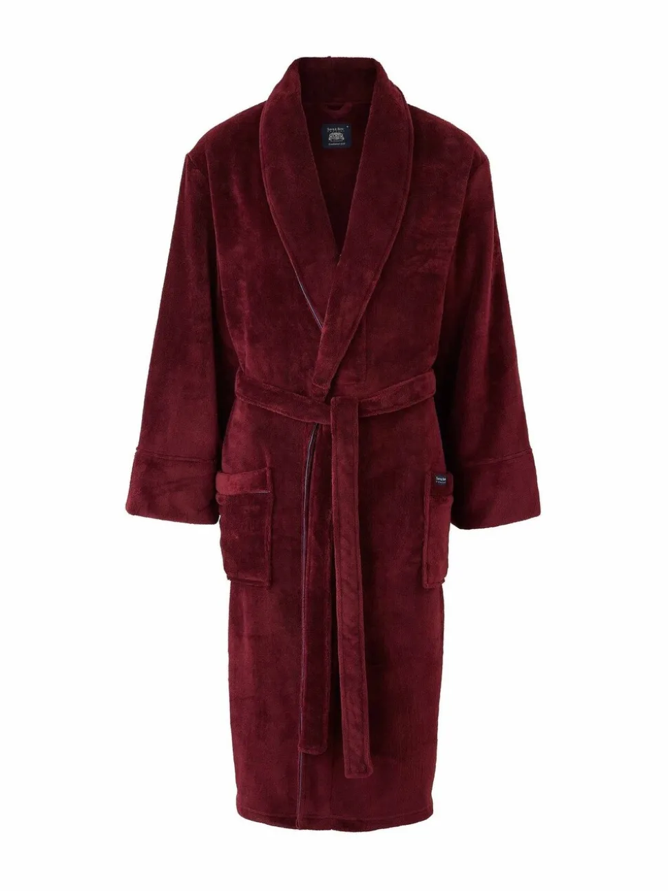 Savile Row Company Soft Fleece Dressing Gown With Piping