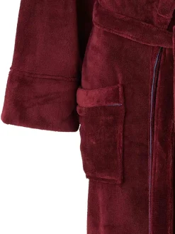 Savile Row Company Soft Fleece Dressing Gown With Piping