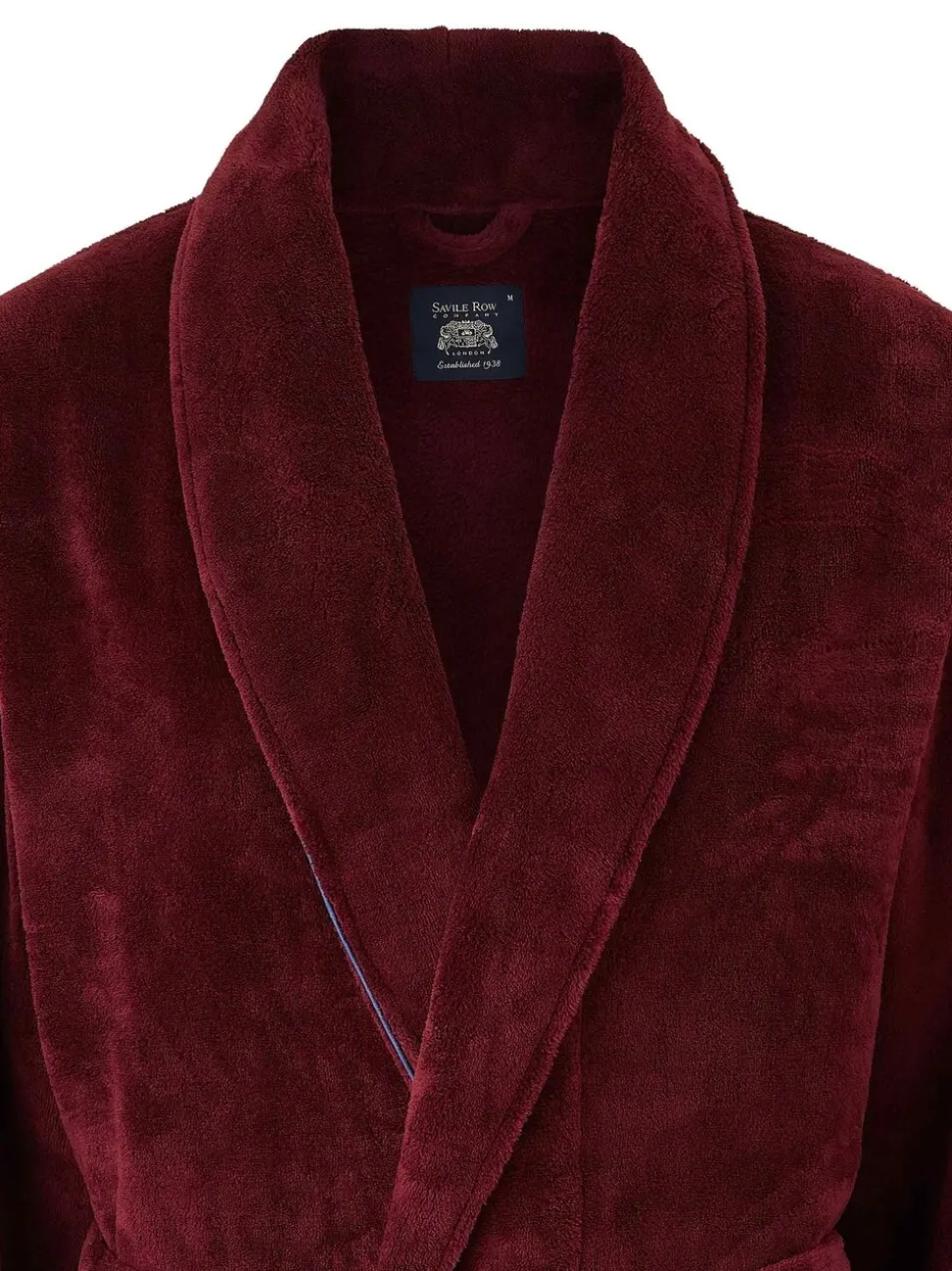 Savile Row Company Soft Fleece Dressing Gown With Piping