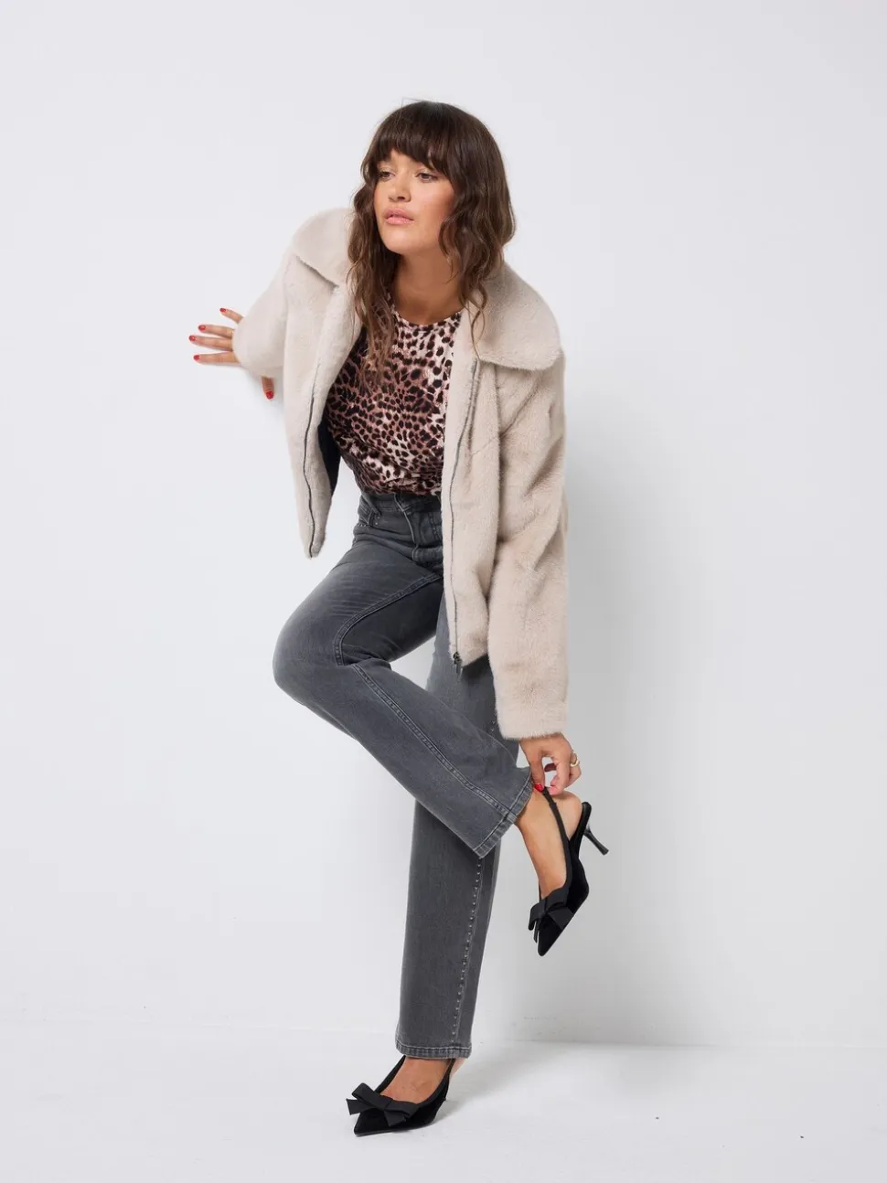 SCAMP & DUDE Faux Fur Jacket