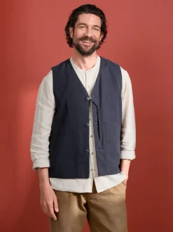 Seasalt Cornwall Mens Cotton Metern Regular Fit Waistcoat