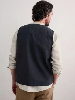 Seasalt Cornwall Mens Cotton Metern Regular Fit Waistcoat