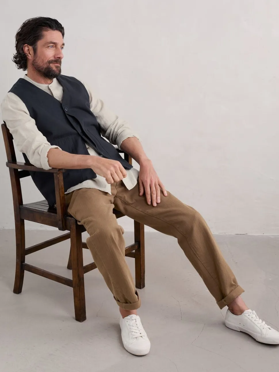 Seasalt Cornwall Mens Cotton Metern Regular Fit Waistcoat