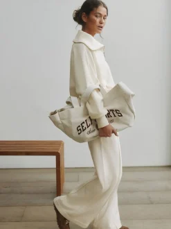 self. Half Zip Collar Sweatshirt