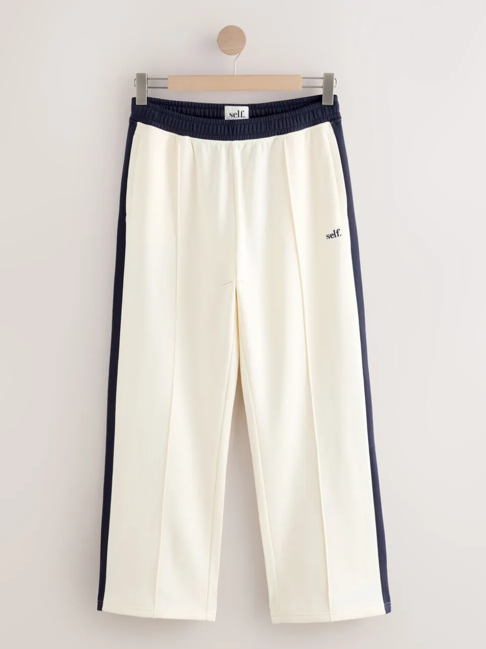 self. joggingbroek met wijde pijpen