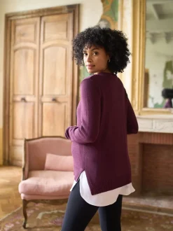 Seraphine Cotton Blend Maternity & Nursing Jumper & Shirt