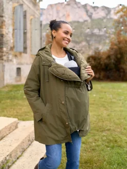 Seraphine Maternity & Babywearing Versatile Coat with Separate Inner Quilted