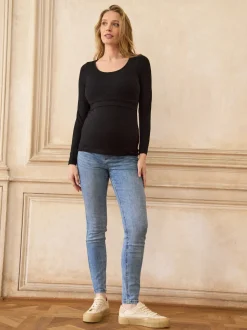 Seraphine Maternity & Nursing Bamboo Jersey Long Sleeve Tops 2 Pack