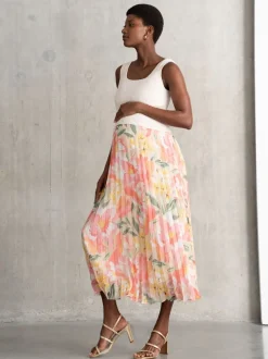 Seraphine Maternity Cream Dress with Topper