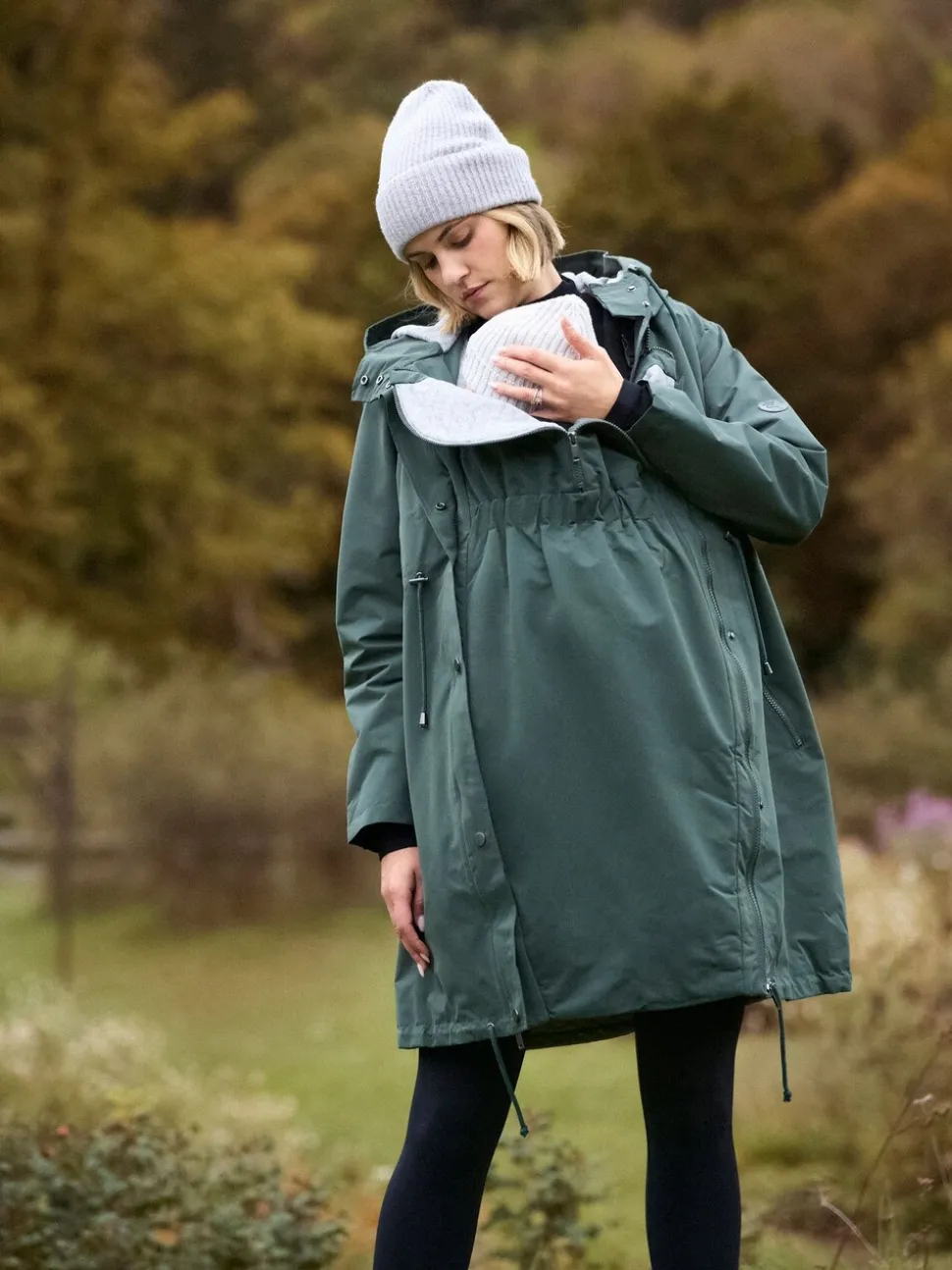 Seraphine Maternity Green Lightweight Parka