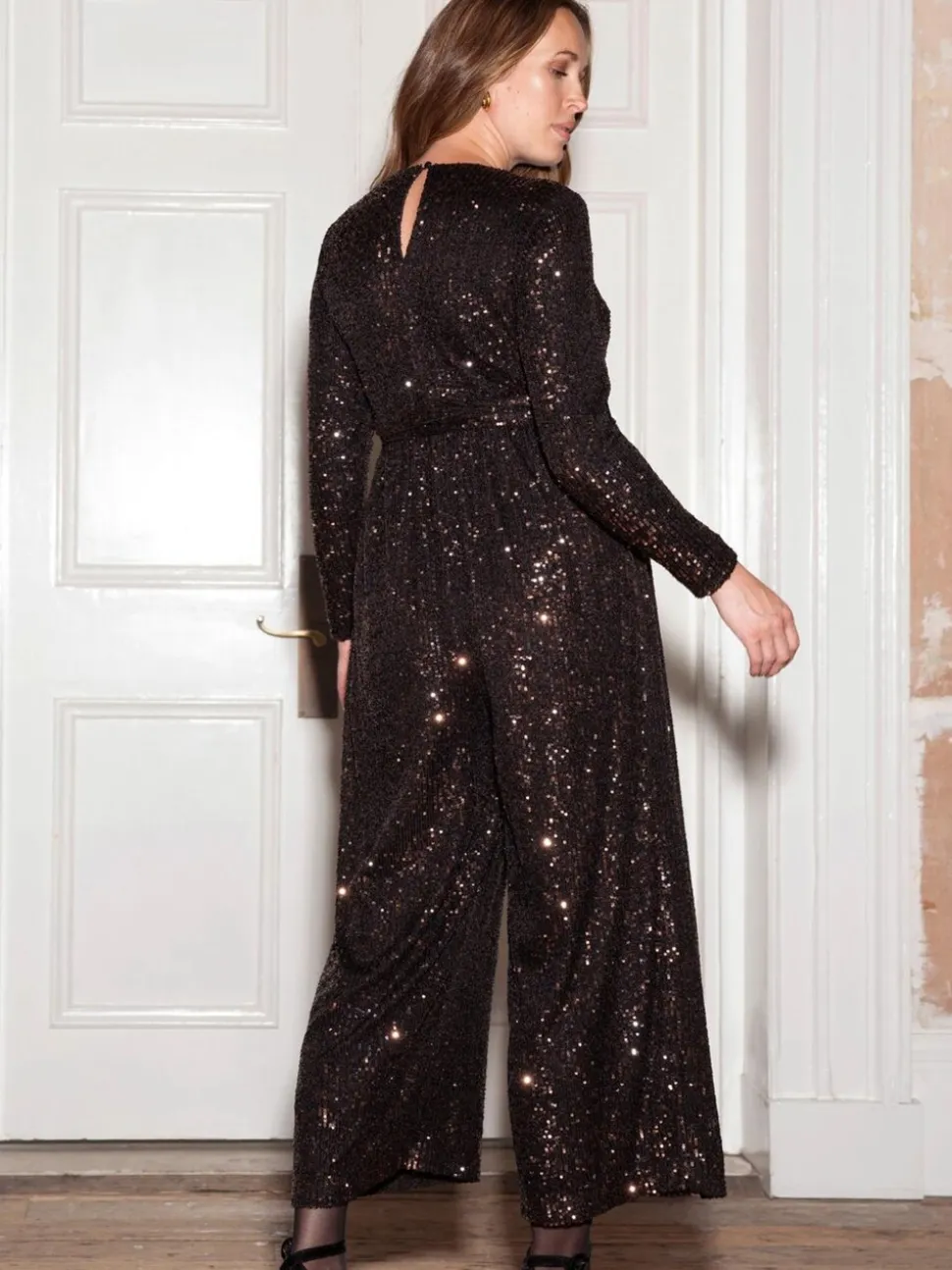 Seraphine Sequin Maternity Jumpsuit