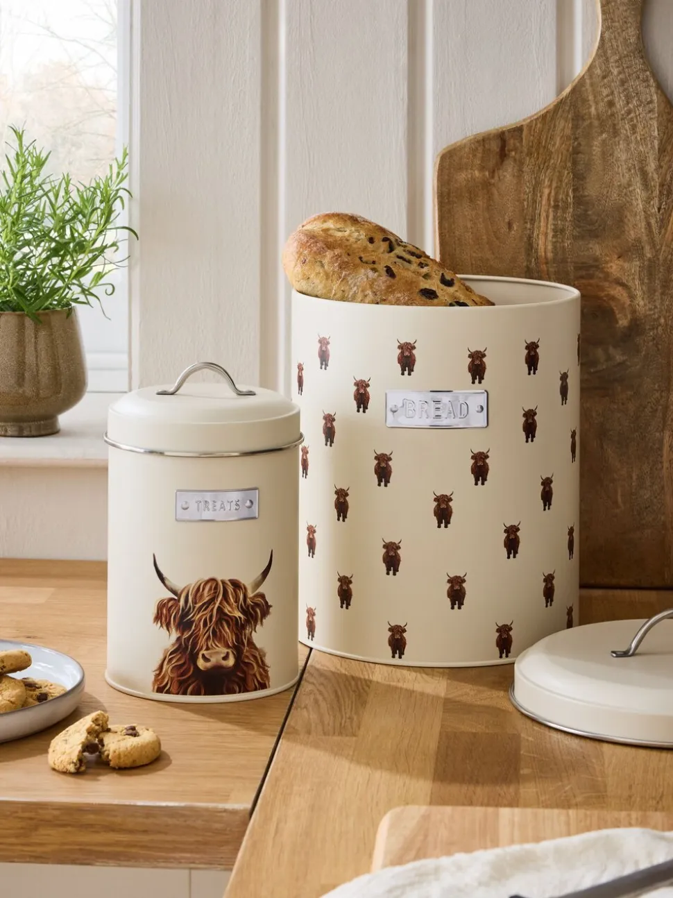 Set of 2 Bread bin and Treat Storage Jars
