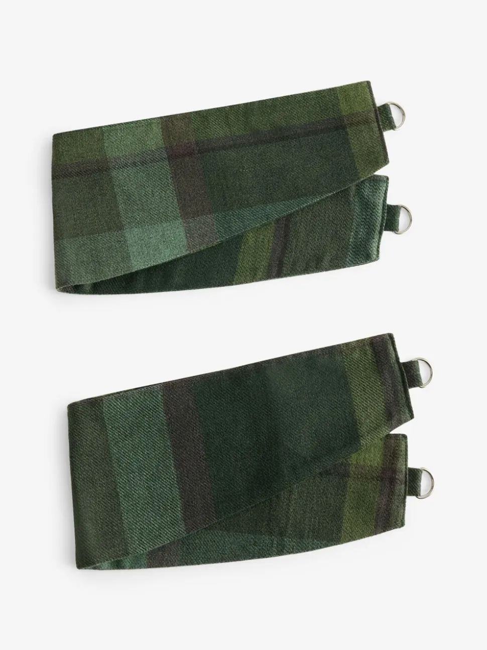 Set of 2 Brushed Check Curtain Tie Backs