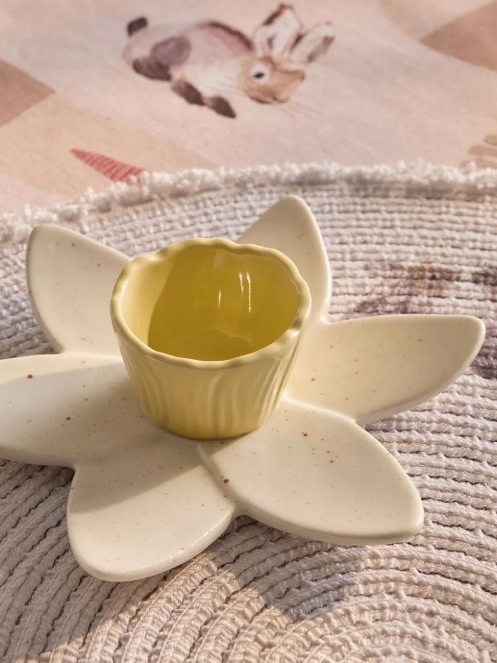Set of 2 Daffodil Flower Egg Cups