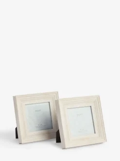 Set of 2 Distressed Wood Effect Photo Frames