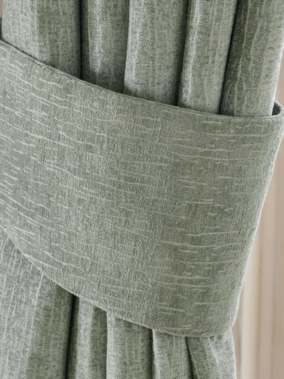 Set of 2 Heavyweight Chenille Curtain Tie Backs