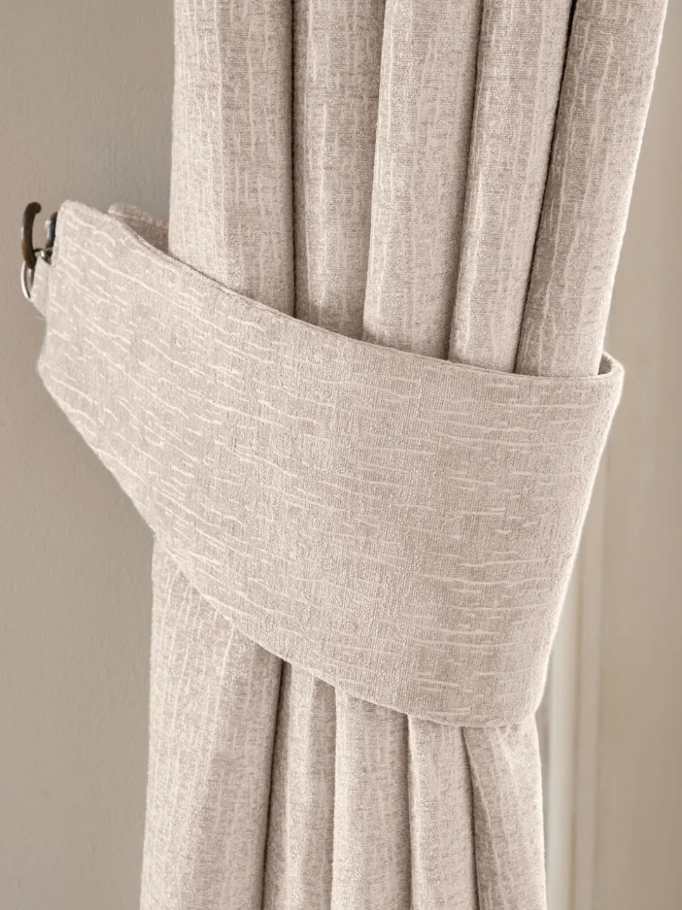 Set of 2 Heavyweight Chenille Curtain Tie Backs