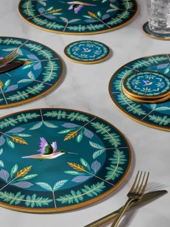 Set of 4 Hummingbird Placemats and Coasters