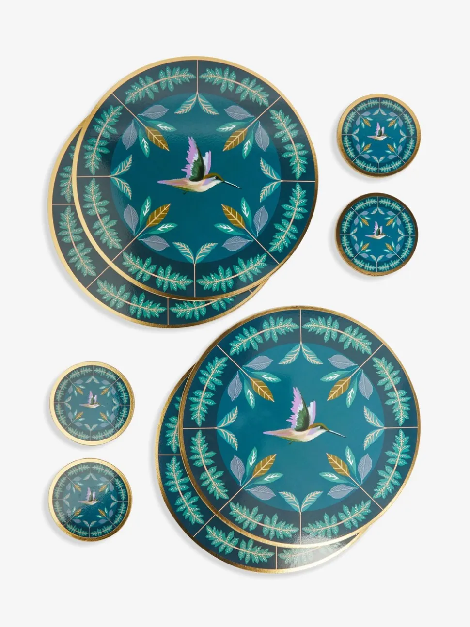 Set of 4 Hummingbird Placemats and Coasters