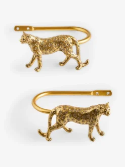Set of 2 Leopard Print Curtain Holdbacks