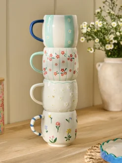 Set of 4 Maisie Floral Stacking Mugs