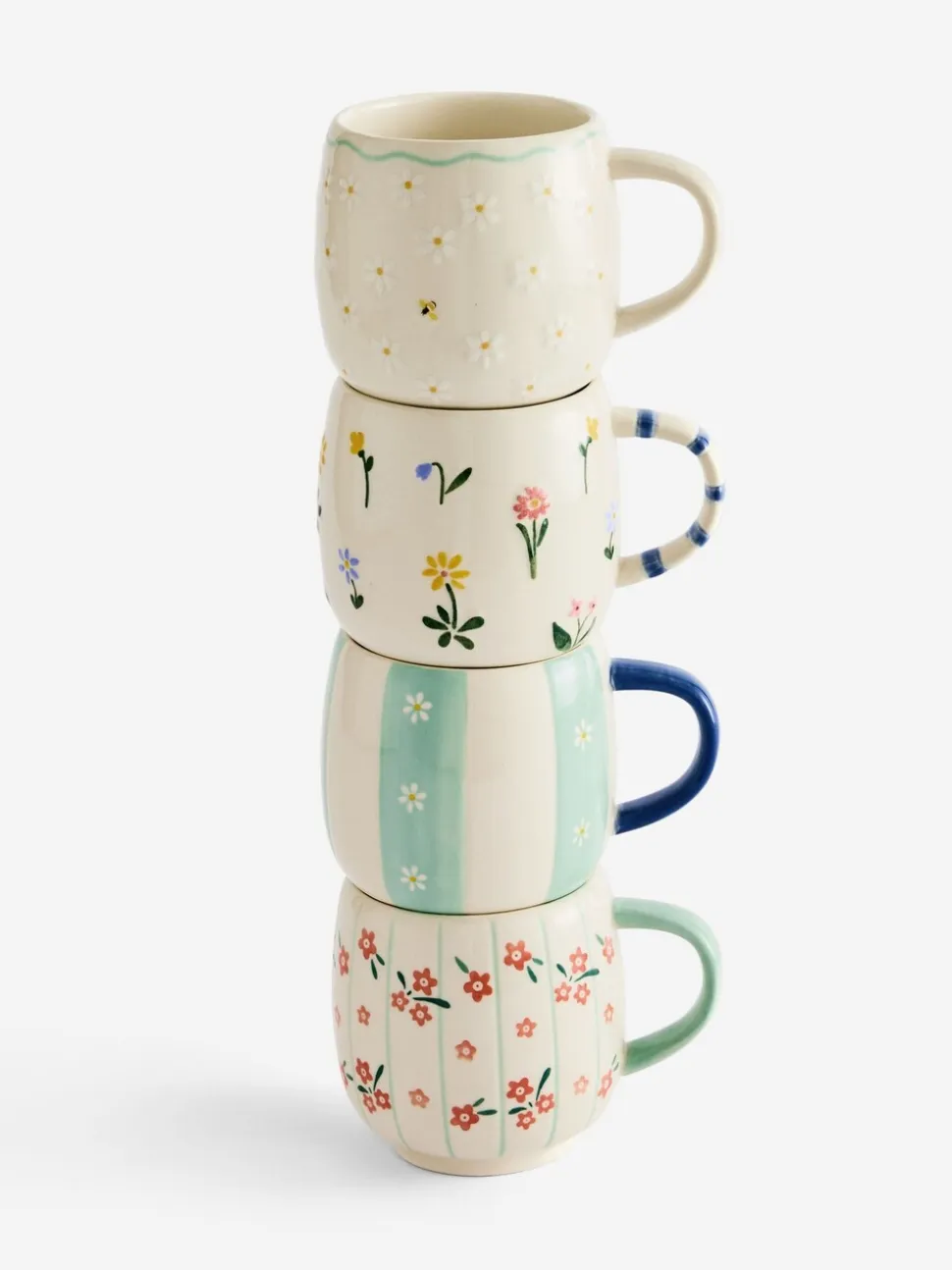 Set of 4 Maisie Floral Stacking Mugs