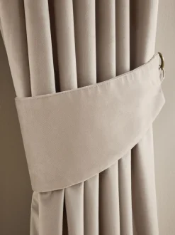 Set of 2 Matte Velvet Curtain Tie Backs