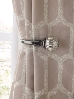 Set of 2 Mercury Glass Curtain Holdbacks