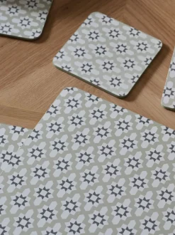 Set of 4 Microtile Corkback Placemats and Coasters Set
