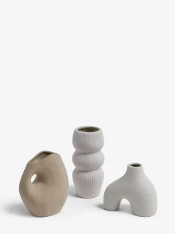 Set of 3 Mini Scandi Ceramic Vases