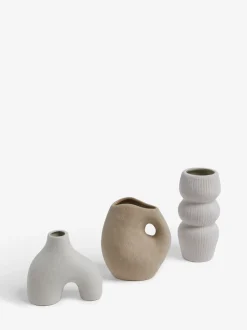 Set of 3 Mini Scandi Ceramic Vases